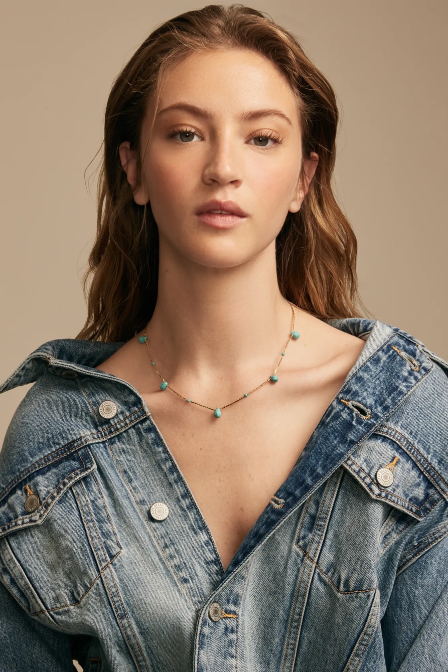 TURQ STONE NECKLACE, image 2