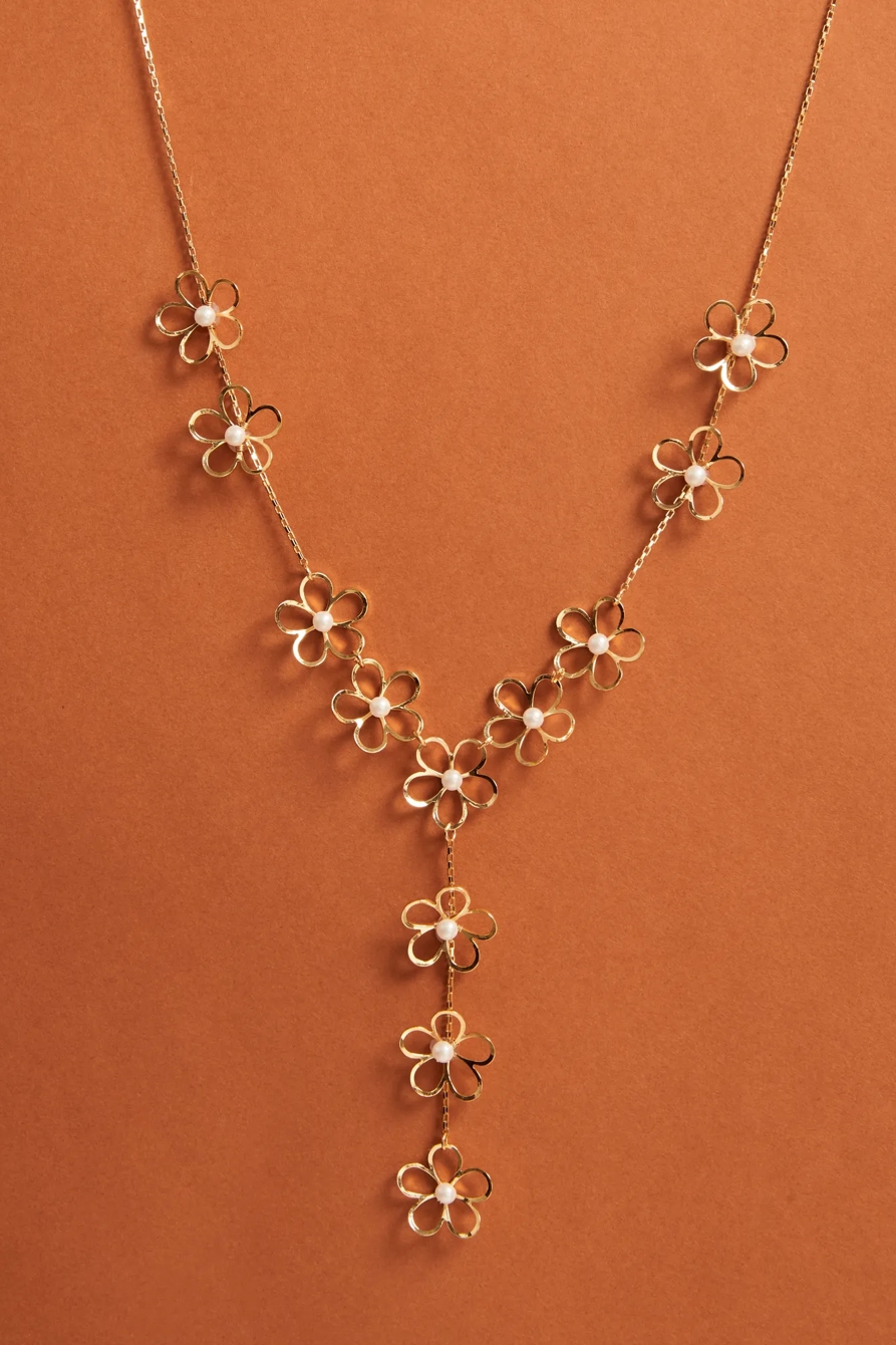 DAISY CHAIN LARIAT NECKLACE, image 2