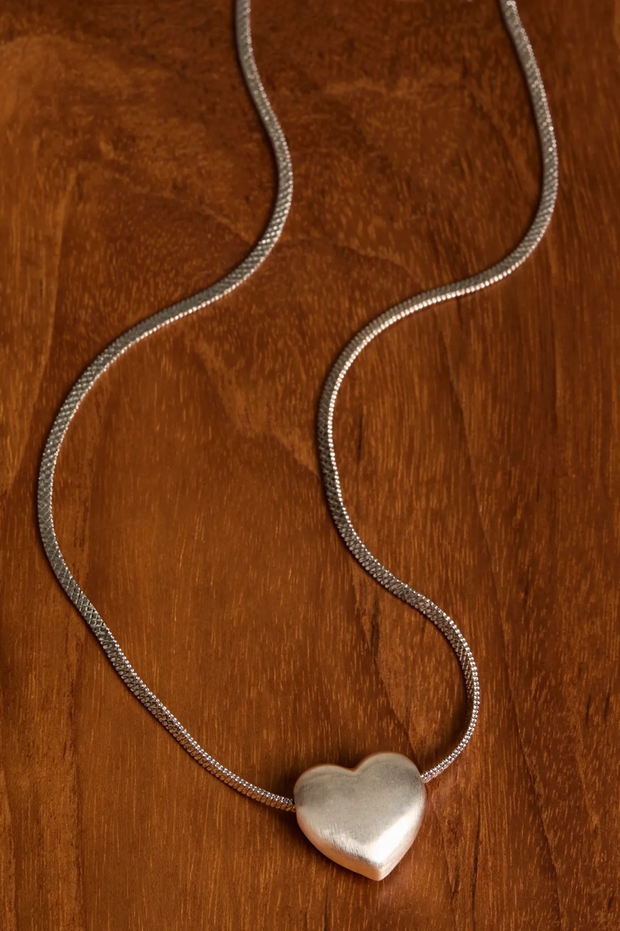 SILVER HEART PENDANT NECKLACE, image 3