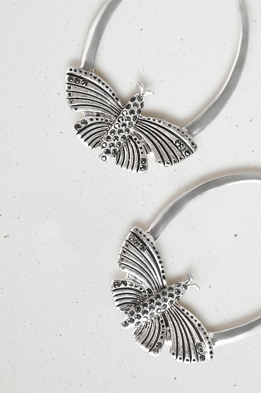 PAVE BUTTERFLY EARRINGS, image 2