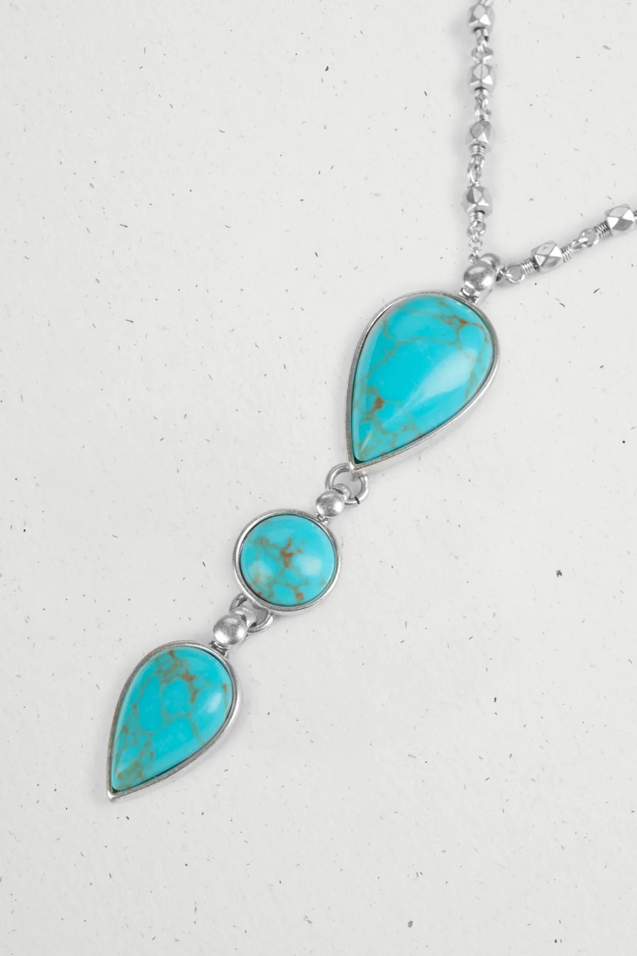 TURQUOISE STACK PENDANT NECKLACE, image 2
