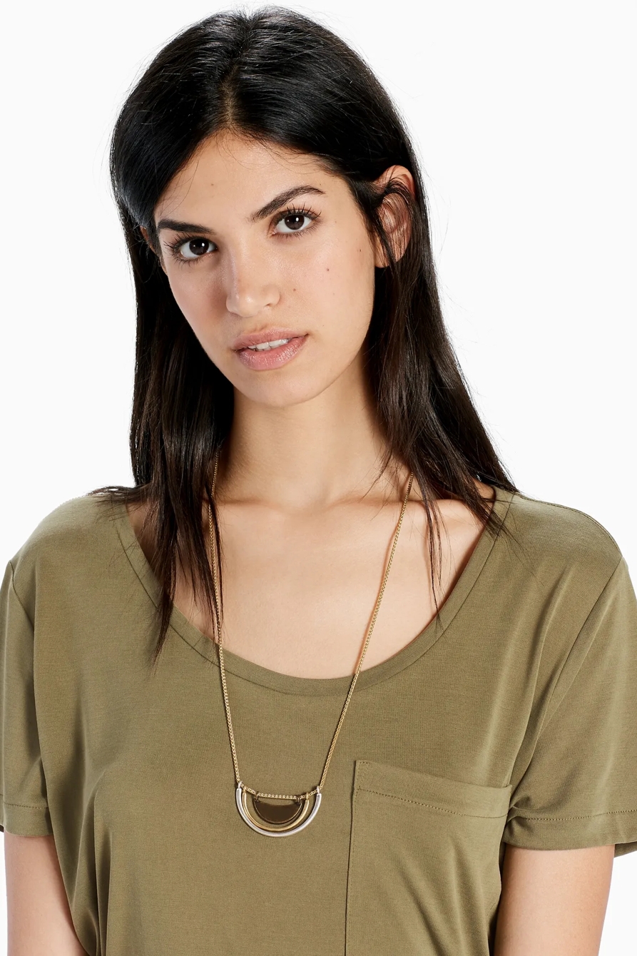 TRI TONE COLLAR NECKLACE, image 2