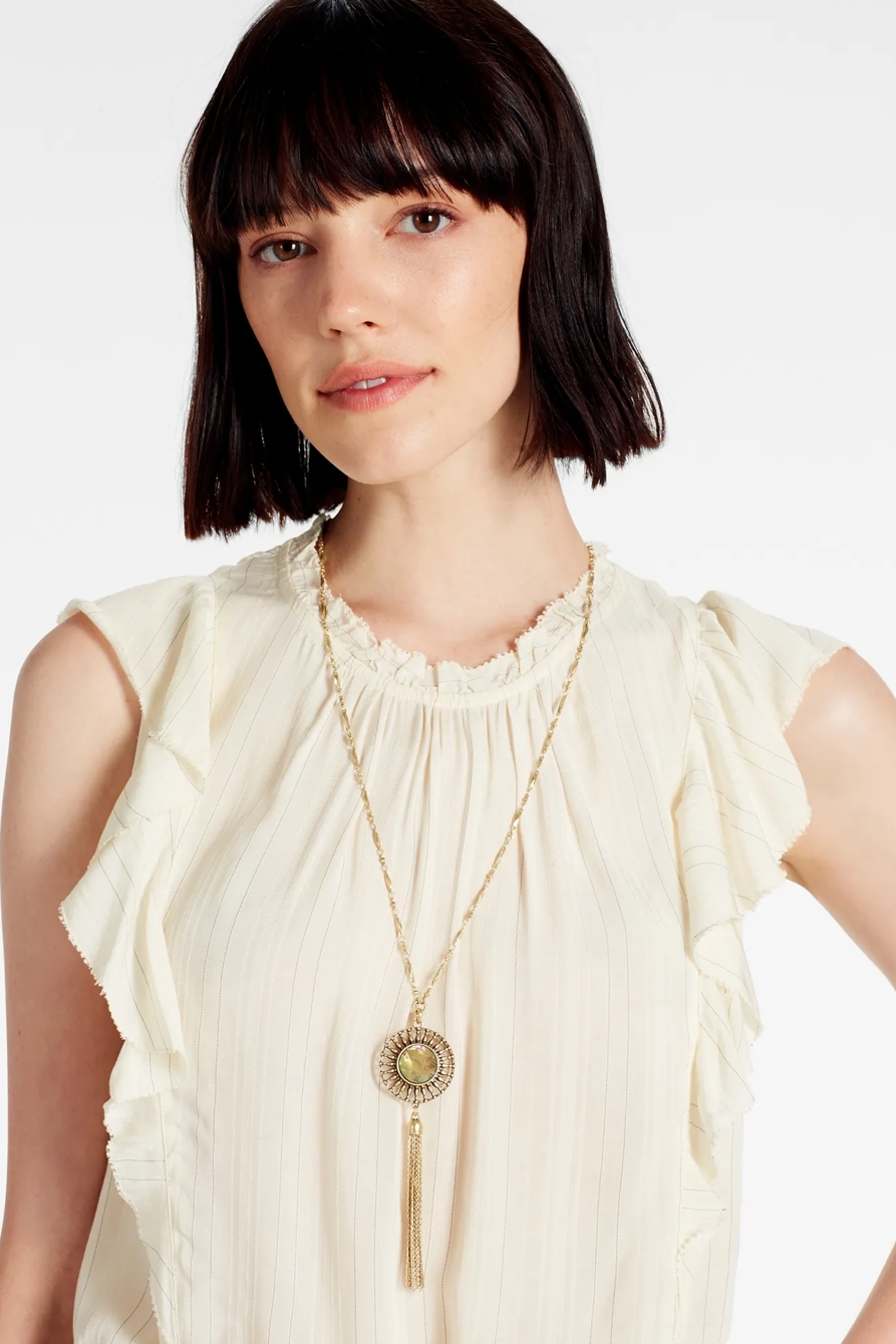 FRINGE REVERSIBLE PENDANT NECKLACE, image 2