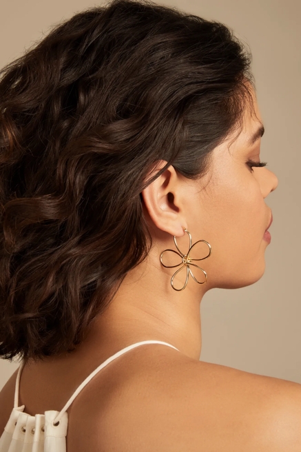 WIRE DAISY EARRING, image 1