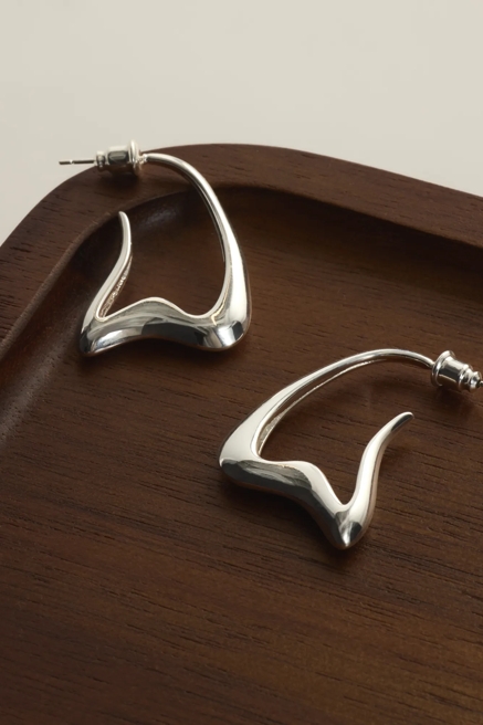 WAVY DROP HOOPS, image 2