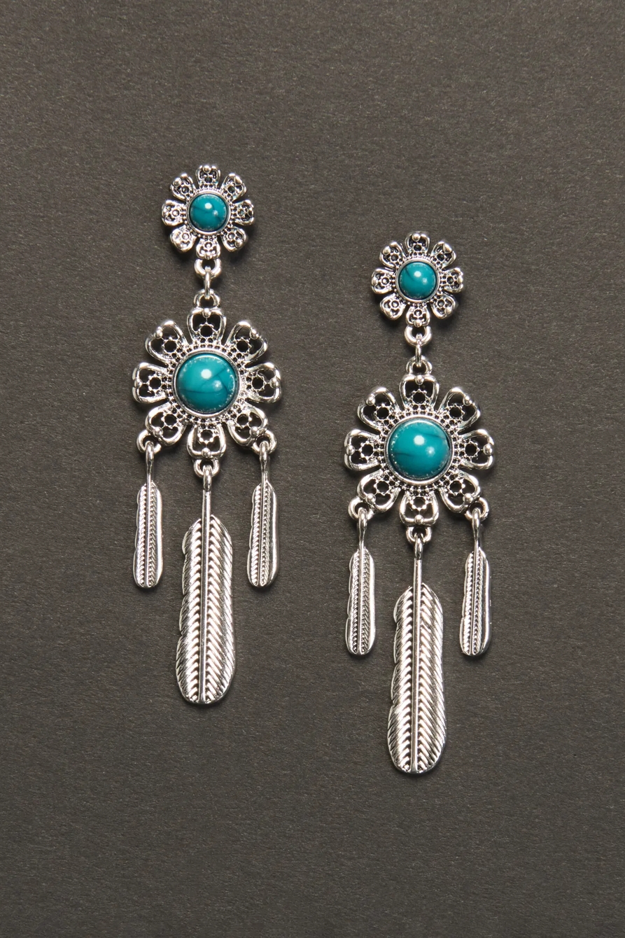 Turquoise and Silver Drop, image 2