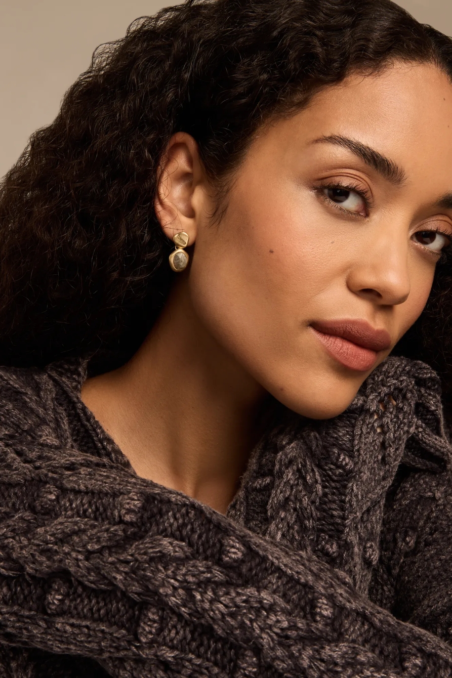 ORGANIC STONE DROP EARRINGS, image 2
