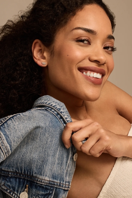 EYE STUD AND HOOP EARRING SET, image 1