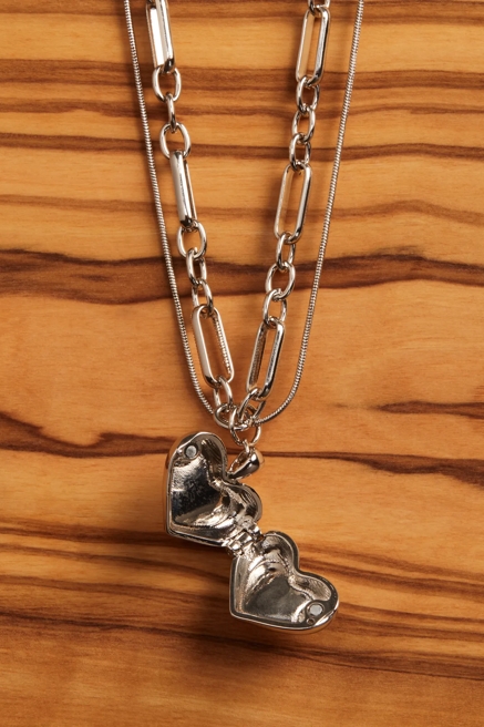 HEART LOCKET CHAIN LAYERED NECKLACE, image 3