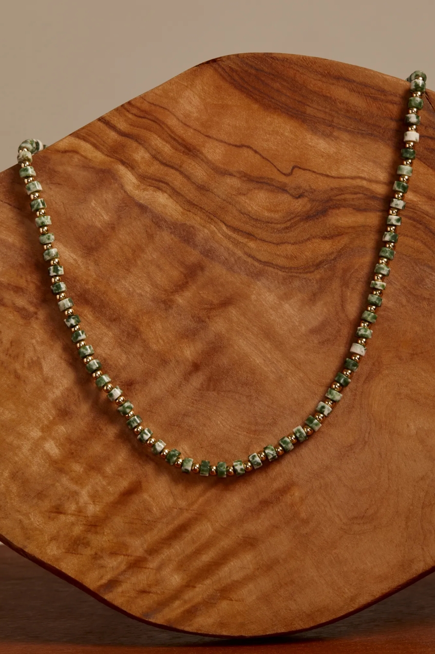 BEADED STONE NECKLACE, image 2