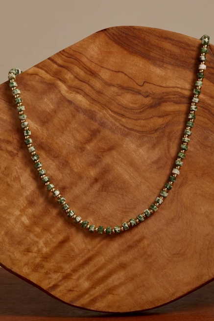 BEADED STONE NECKLACE, image 2