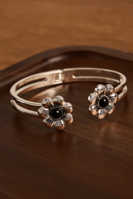 ONYX FLOWER CUFF BRACELET, image 2