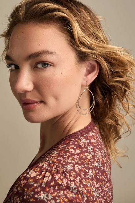 LARGE TEARDROP DROP EARRINGS, image 1