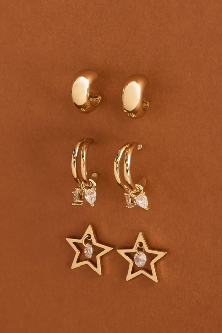 STAR STUD AND HOOP SET, image 1
