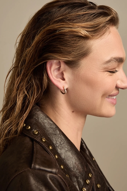 HEART HOOP AND STUD EARRING SET, image 2