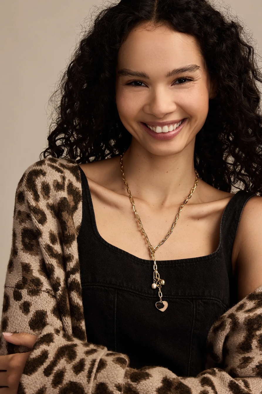 LEOPARD CHARM PENDANT NECKLACE, image 2