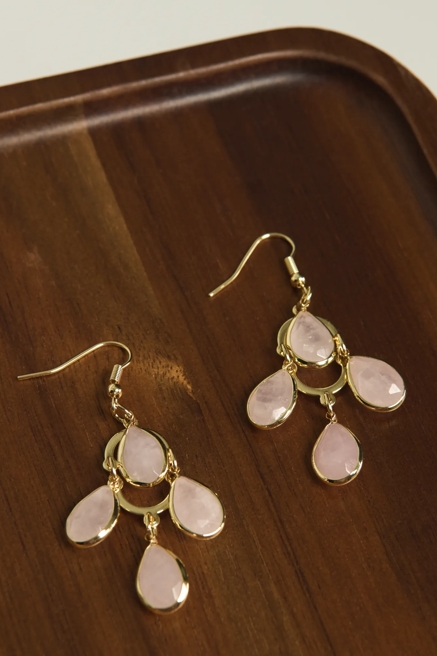 Gold Drop Earrings, image 2