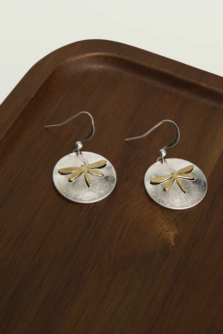Dragonfly Circle Earrings, image 2