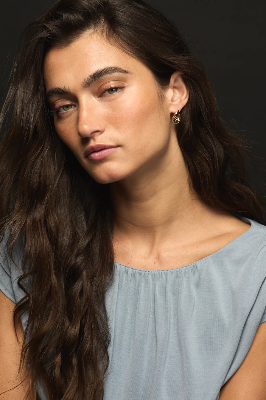 Gold Hoop Earrings, image 2