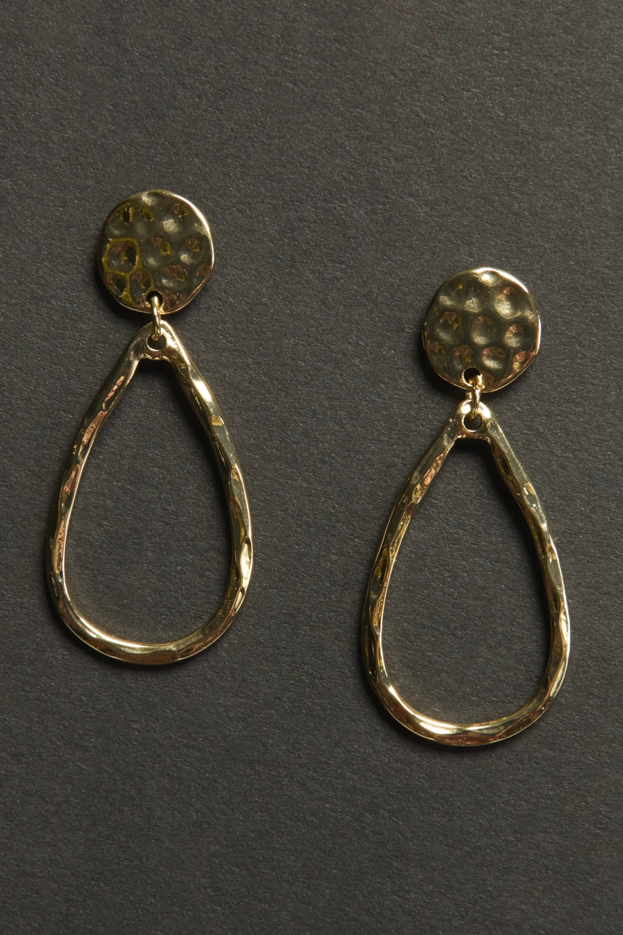 Teardrop Hoop Earrings, image 2