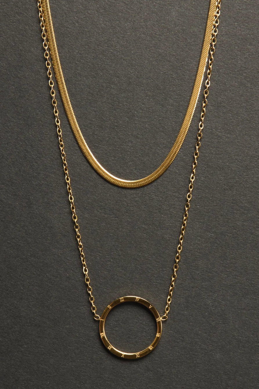 Circle Charm Layered Necklace, image 2