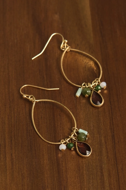 Teardrop Beaded Earrings, image 1