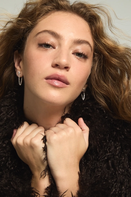 Heart and Star Drop Chain Earring Set, image 2