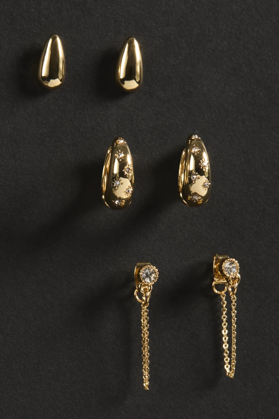 Stud, drop chain, and Hoop Set, image 2