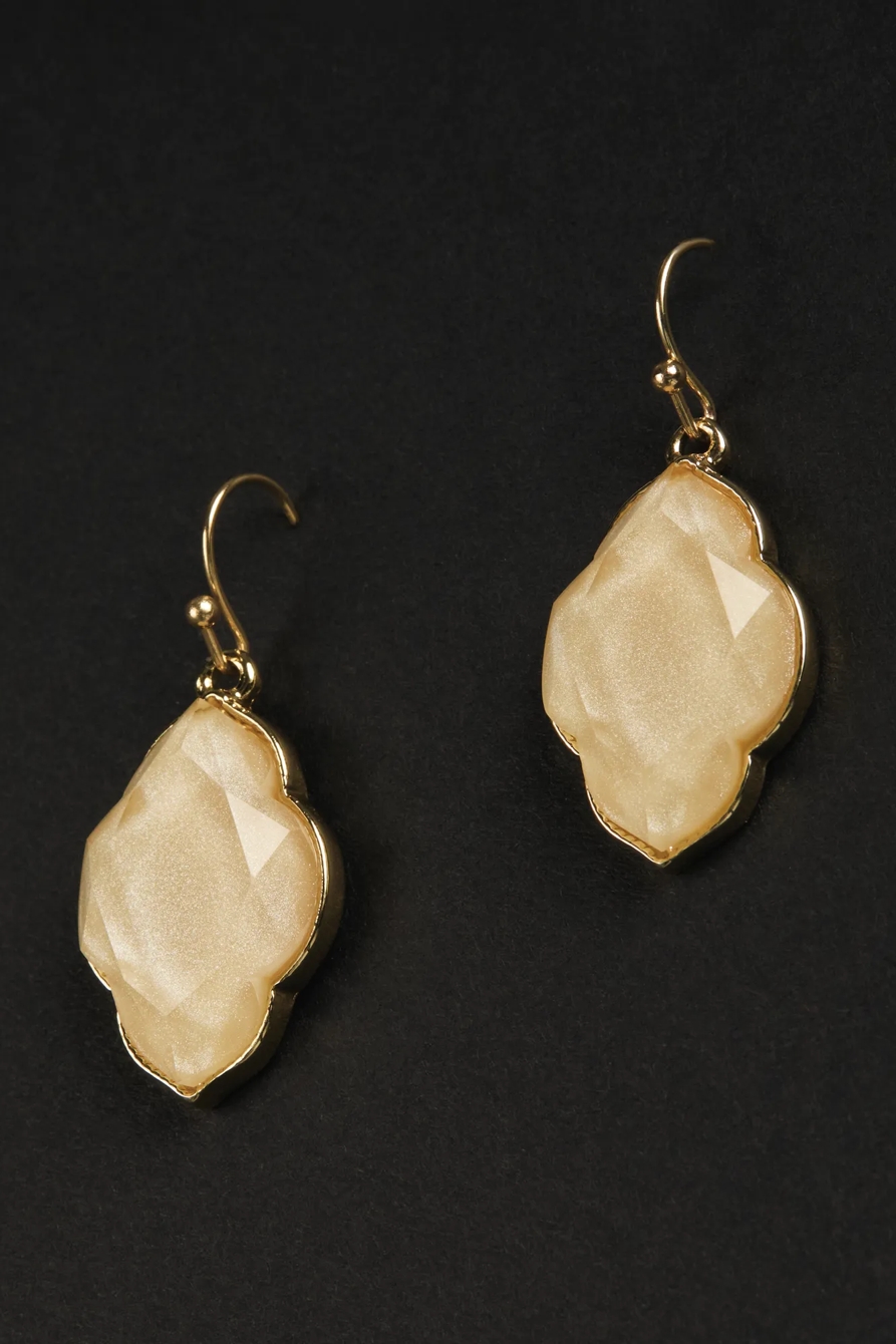 Gemstone Clover Drop Earrings, image 2