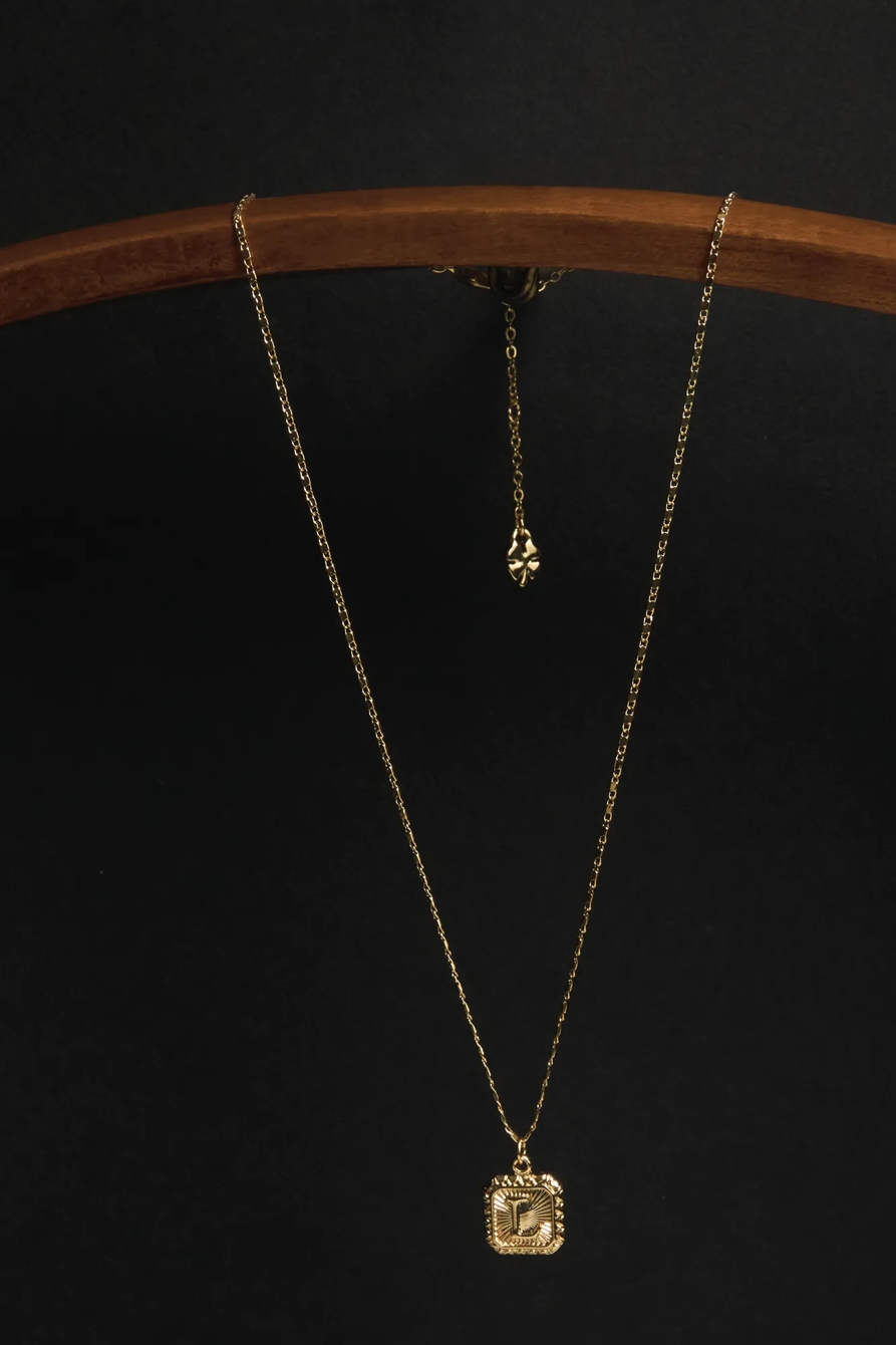 Square Gem Pendent Necklace, image 2