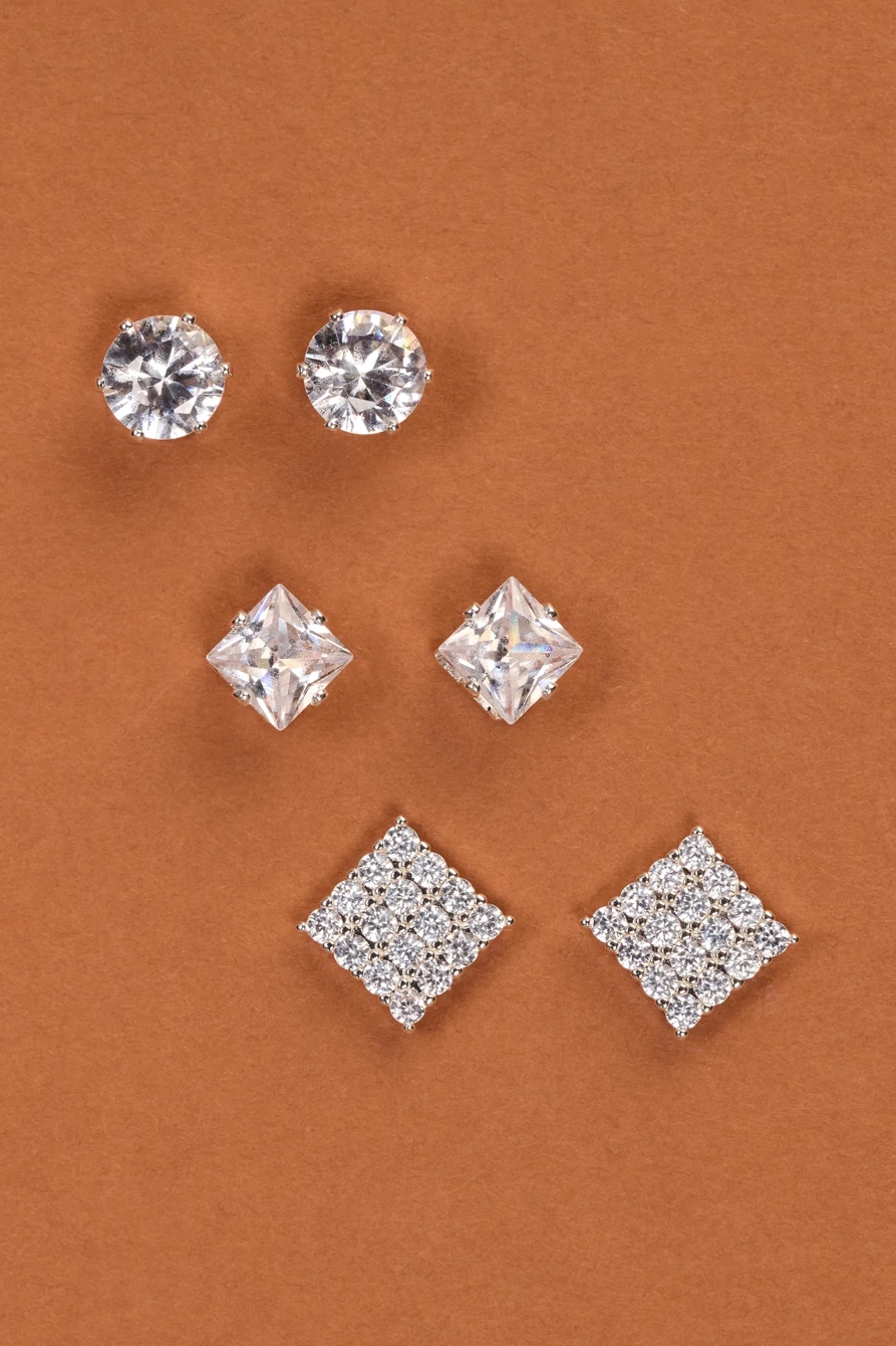 Pave Crystal Stud Set, image 2
