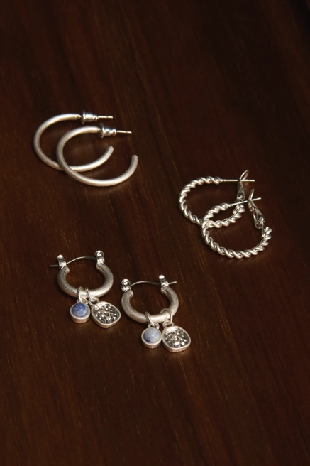 Drop and Hoop Earring Set, image 1