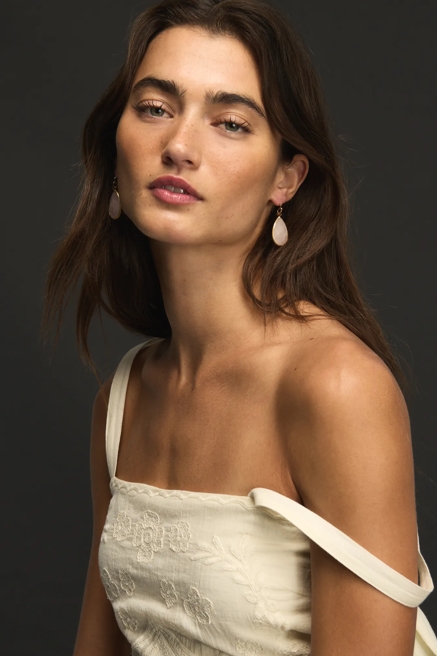 Pink Tear Drop Earrings, image 1