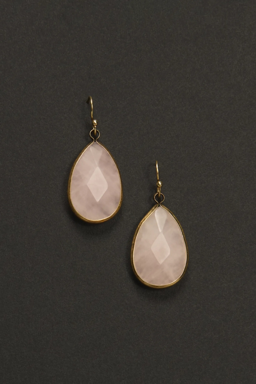Pink Tear Drop Earrings, image 2