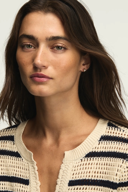 Round Cut Crystal and Pearl Stud Set, image 2