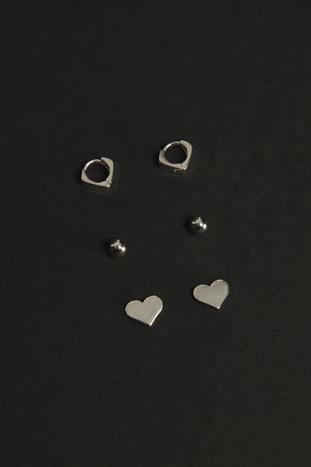 Ball and Heart Studs, image 1