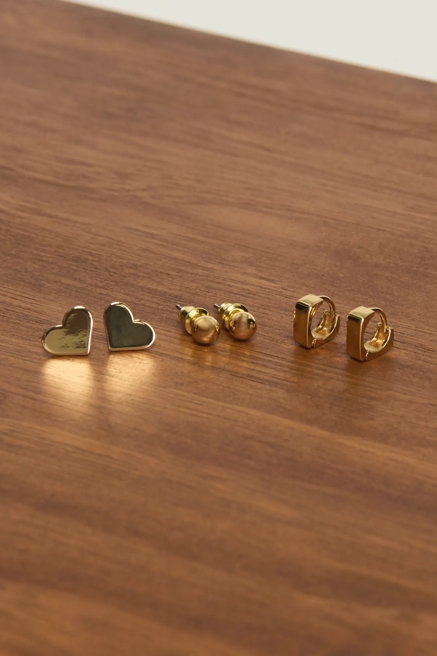 Ball and Heart Studs, image 1