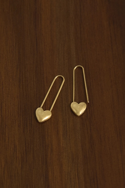 Heart Paperclip Earrings, image 2