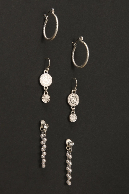 Drop Chain and Round Hoop Set, image 1