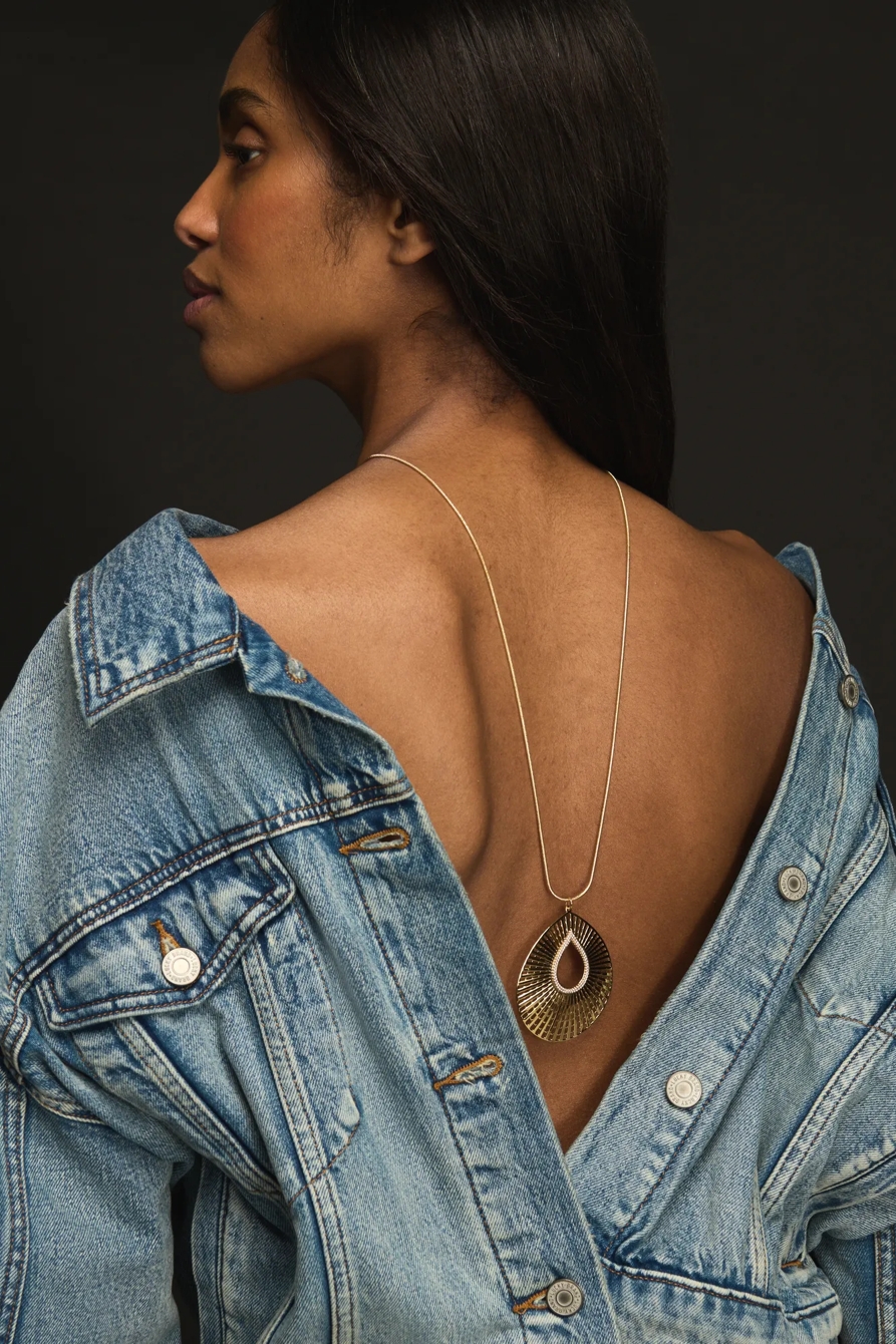 Teardrop Pendant Necklace, image 2