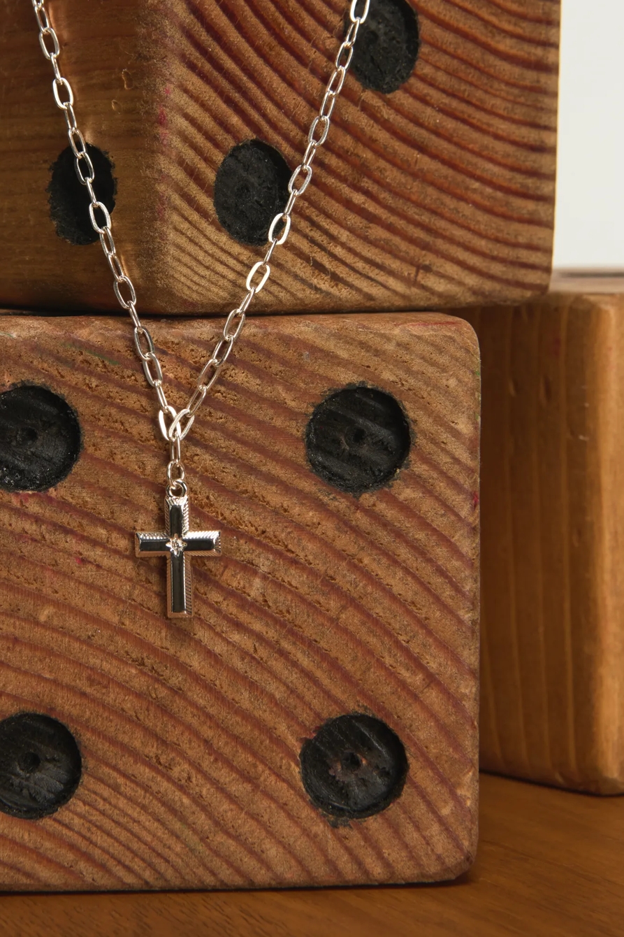 Cross Cable Chain Necklace, image 2