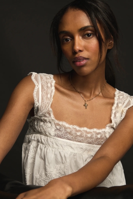 Cross Cable Chain Necklace, image 1