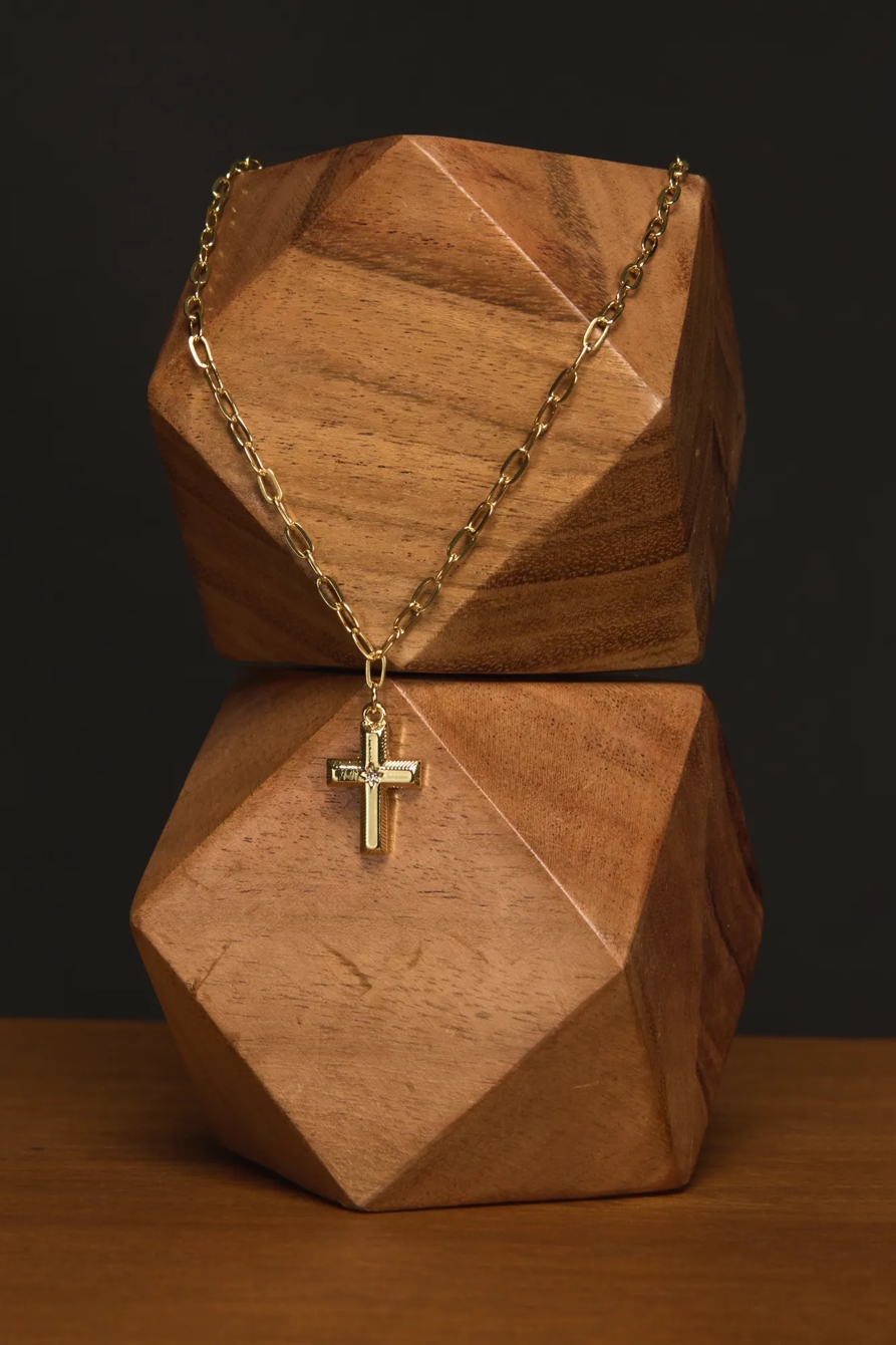 Cross Cable Chain Necklace, image 2
