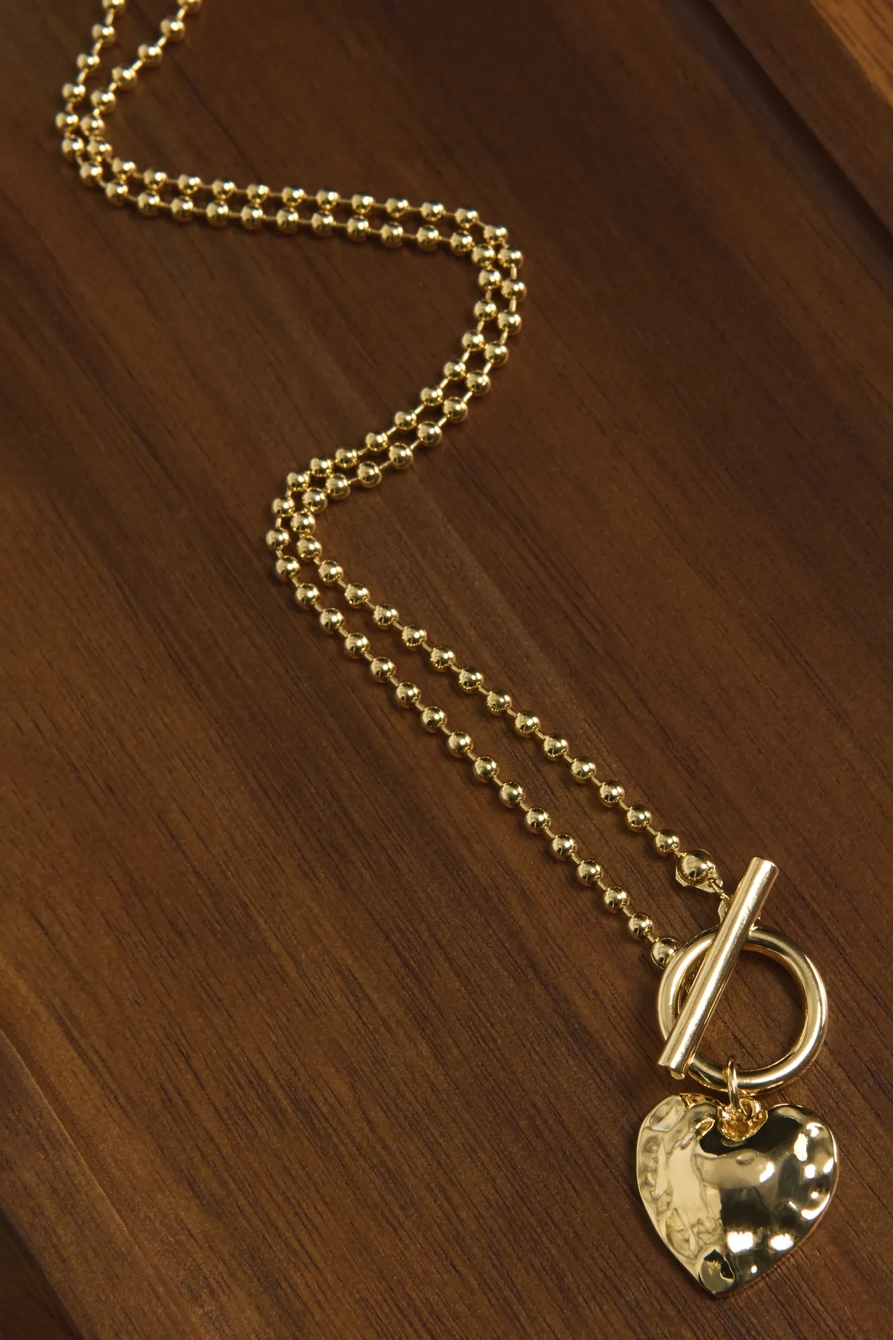 Heart T Bar Necklace, image 2