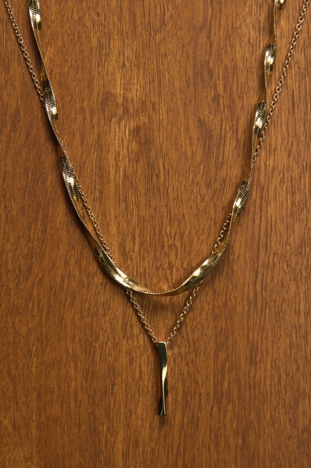 Layered Twisted Chain Necklaced, image 2
