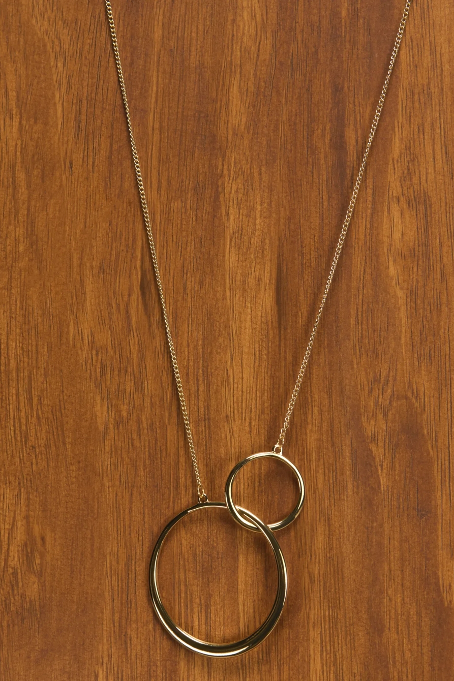Interlocking Circle Pendant Necklace, image 2
