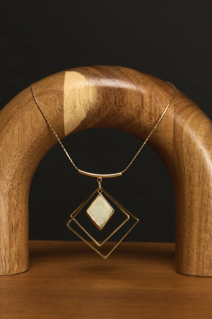 Trio Square Necklace, image 2