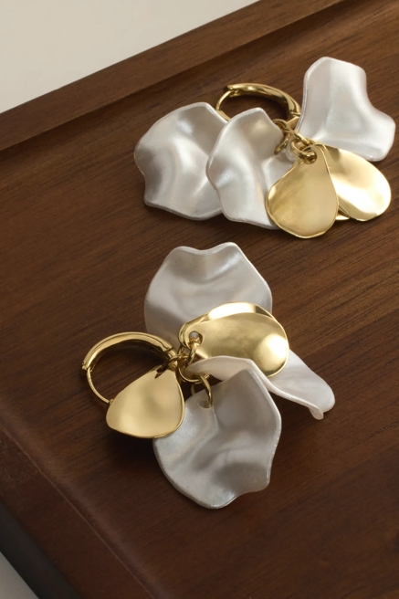 White Stone Drop Earrings, image 2