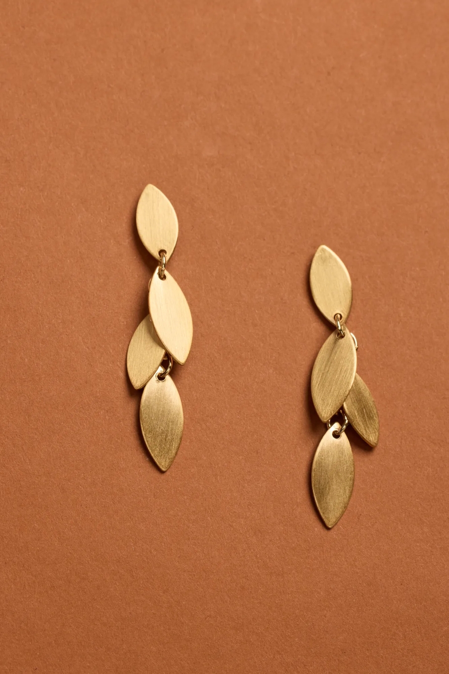 LEAF DROP EARRINGS, image 2