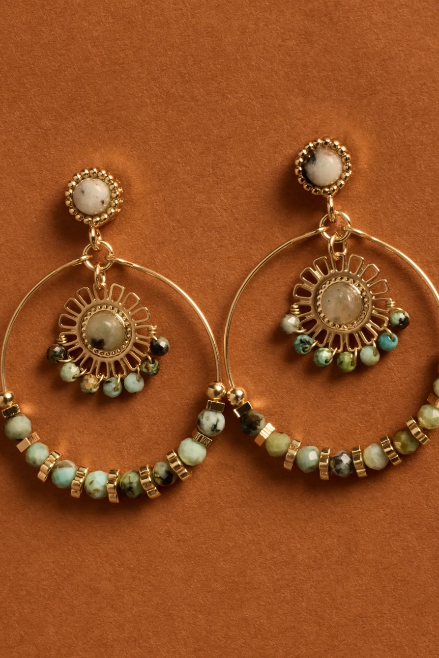 BEAD DROP STATEMENT EARRINGS, image 2